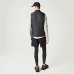 Men Lacoste V0ZN385 Yellow Black G65 SPORT Padded Reversible Vest - Image 3