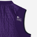 Men Lacoste V0ZN386 Purple Navy Blue SE3 SPORT Padded Reversible Vest - Image 6