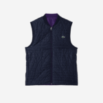 Men Lacoste V0ZN386 Purple Navy Blue SE3 SPORT Padded Reversible Vest - Image 7
