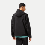 Men Lacoste V0ZN388 Black 031 Waterproof Short Track Jacket - Image 3