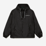 Men Lacoste V0ZN389 Black C31 Cropped Quilted Hooded Jacket - Image 4