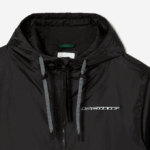 Men Lacoste V0ZN389 Black C31 Cropped Quilted Hooded Jacket - Image 6
