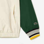 Men Lacoste V0ZN391 White Green PT2 Recycled Polyester Track Jacket - Image 2