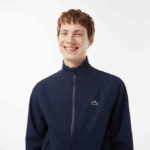 Men Lacoste V0ZN394 Navy Blue 423 Golf Zip-Close Waterproof Windbreaker - Image 2