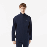 Men Lacoste V0ZN394 Navy Blue 423 Golf Zip-Close Waterproof Windbreaker