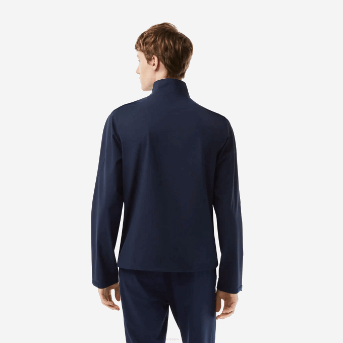 Men Lacoste V0ZN394 Navy Blue 423 Golf Zip-Close Waterproof Windbreaker - Image 3