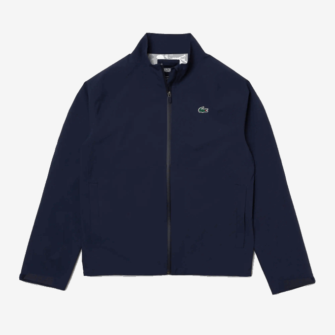 Men Lacoste V0ZN394 Navy Blue 423 Golf Zip-Close Waterproof Windbreaker - Image 4