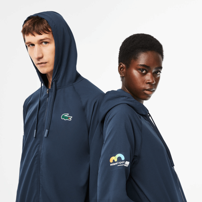 Men Lacoste V0ZN395 Blue KXE Sport Miami Open Edition Jacket - Image 2