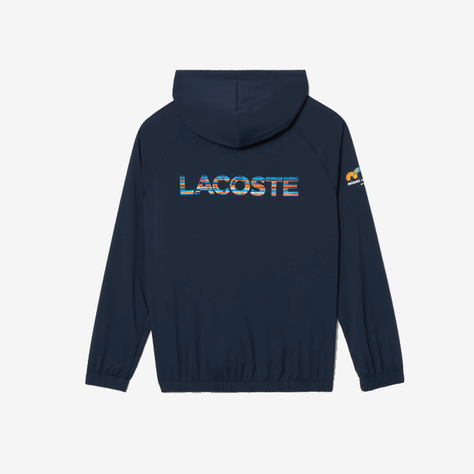 Men Lacoste V0ZN395 Blue KXE Sport Miami Open Edition Jacket - Image 5