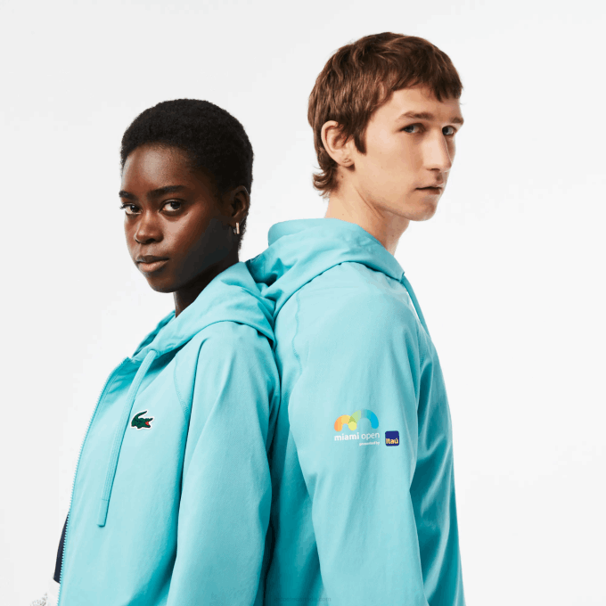 Men Lacoste V0ZN396 Mint BVG Sport Miami Open Edition Jacket - Image 2