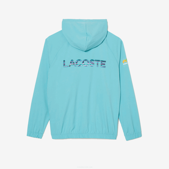 Men Lacoste V0ZN396 Mint BVG Sport Miami Open Edition Jacket - Image 5