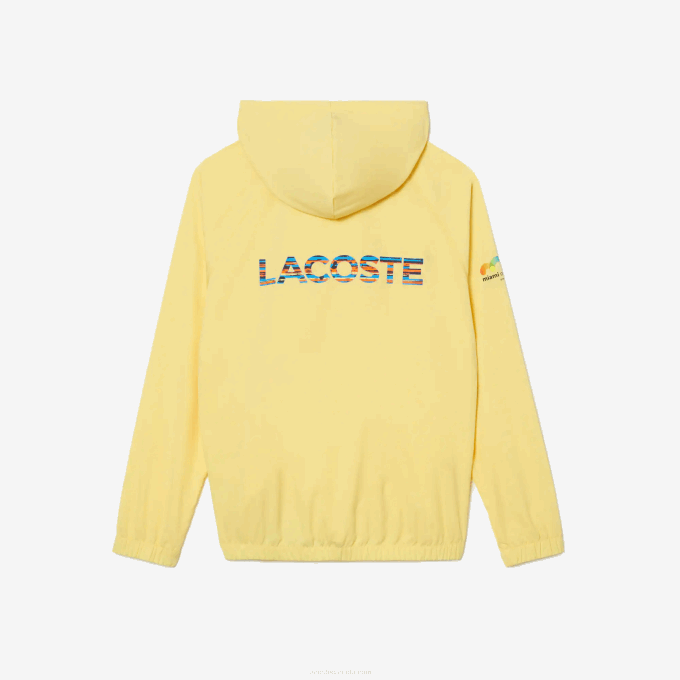 Men Lacoste V0ZN397 Yellow 107 Sport Miami Open Edition Jacket - Image 5