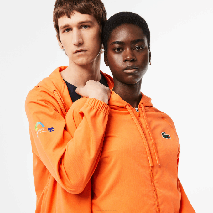 Men Lacoste V0ZN398 Orange 5QP Sport Miami Open Edition Jacket - Image 2