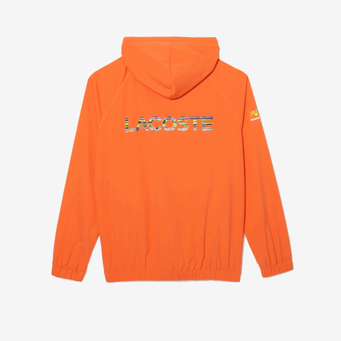 Men Lacoste V0ZN398 Orange 5QP Sport Miami Open Edition Jacket - Image 5