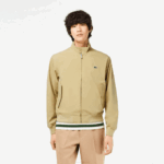 Men Lacoste V0ZN404 Beige KU4 Water-Repellent Light Twill Jacket
