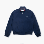 Men Lacoste V0ZN405 Navy Blue 166 Water-Repellent Light Twill Jacket