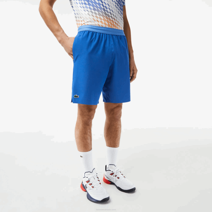 Men Lacoste V0ZN409 Blue KXB Tennis x Novak Djokovic Shorts - Image 2