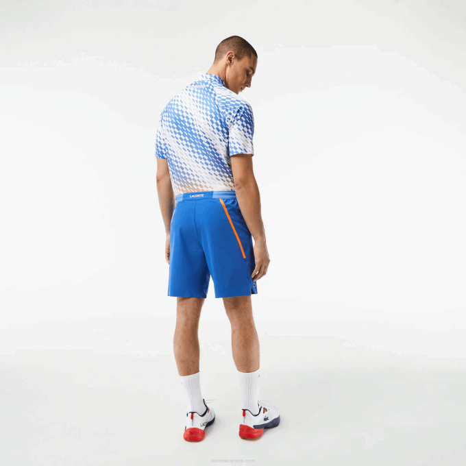 Men Lacoste V0ZN409 Blue KXB Tennis x Novak Djokovic Shorts - Image 3
