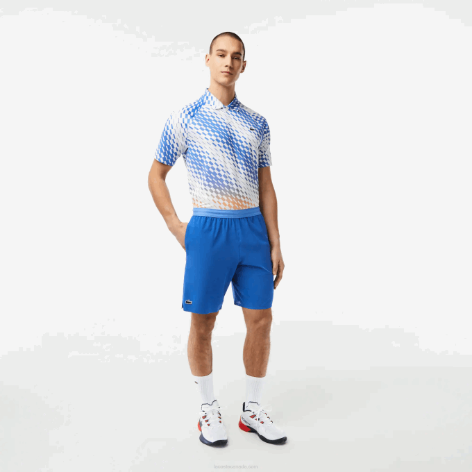 Men Lacoste V0ZN409 Blue KXB Tennis x Novak Djokovic Shorts - Image 1