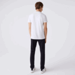 Men Lacoste V0ZN40 White 001 V-Neck Pima Cotton Jersey T-Shirt - Image 3
