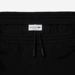 Men Lacoste V0ZN416 Black 031 Organic Brushed Cotton Fleece Shorts - Image 6