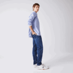 Men Lacoste V0ZN419 Blue MK9 Slim Fit Stretch Cotton Denim Pants