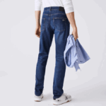 Men Lacoste V0ZN419 Blue MK9 Slim Fit Stretch Cotton Denim Pants - Image 4