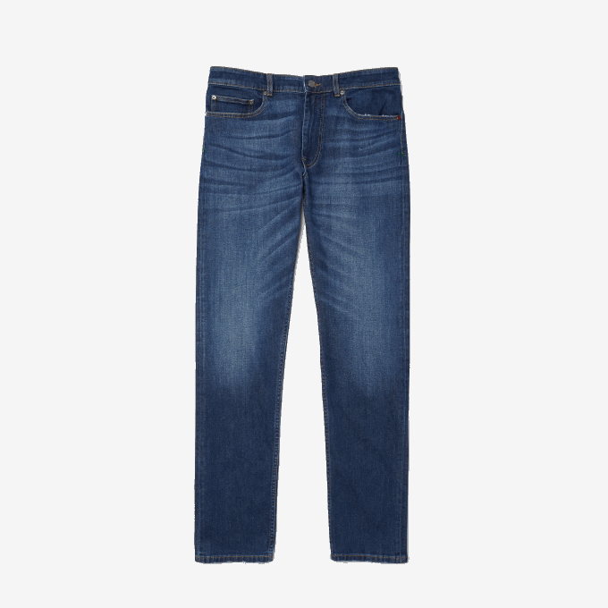 Men Lacoste V0ZN419 Blue MK9 Slim Fit Stretch Cotton Denim Pants - Image 6