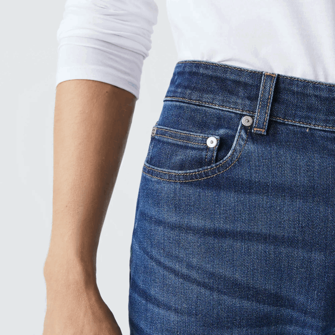 Men Lacoste V0ZN419 Blue MK9 Slim Fit Stretch Cotton Denim Pants - Image 7