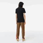 Men Lacoste V0ZN41 Black 031 V-Neck Pima Cotton Jersey T-Shirt - Image 3