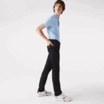Men Lacoste V0ZN420 Blue ML4 Slim Fit Stretch Cotton Denim Pants - Image 2