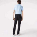 Men Lacoste V0ZN420 Blue ML4 Slim Fit Stretch Cotton Denim Pants - Image 3