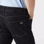 Men Lacoste V0ZN420 Blue ML4 Slim Fit Stretch Cotton Denim Pants - Image 4