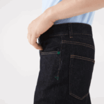 Men Lacoste V0ZN420 Blue ML4 Slim Fit Stretch Cotton Denim Pants - Image 8