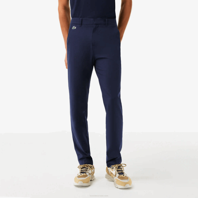 Men Lacoste V0ZN422 Navy Blue 166 SPORT Stretch Golf Chinos - Image 2