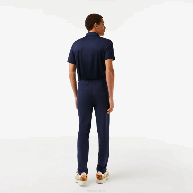 Men Lacoste V0ZN422 Navy Blue 166 SPORT Stretch Golf Chinos - Image 3