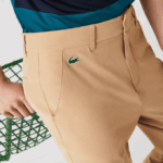 Men Lacoste V0ZN424 Beige 02S SPORT Stretch Golf Chinos - Image 4