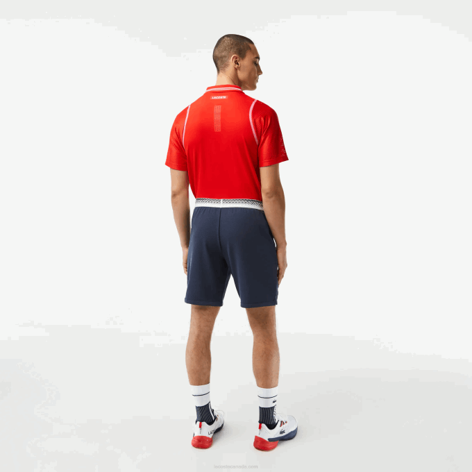 Men Lacoste V0ZN429 Blue KXE Tennis x Daniil Medvedev Mesh Shorts - Image 3