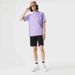 Men Lacoste V0ZN432 Black 031 Slim Fit Stretch Cotton Bermuda Shorts