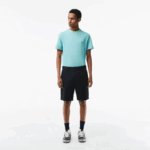 Men Lacoste V0ZN435 Black 031 Regular Fit Stretch Organic Cotton Bermuda Shorts