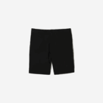 Men Lacoste V0ZN435 Black 031 Regular Fit Stretch Organic Cotton Bermuda Shorts - Image 4