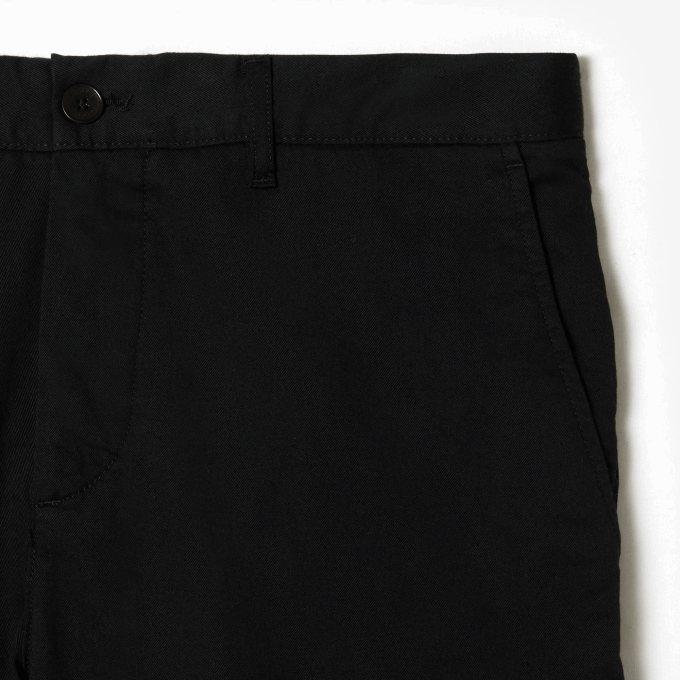 Men Lacoste V0ZN435 Black 031 Regular Fit Stretch Organic Cotton Bermuda Shorts - Image 5