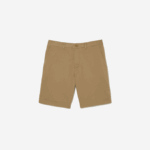 Men Lacoste V0ZN438 Beige CB8 Regular Fit Stretch Organic Cotton Bermuda Shorts - Image 4