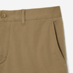 Men Lacoste V0ZN438 Beige CB8 Regular Fit Stretch Organic Cotton Bermuda Shorts - Image 5