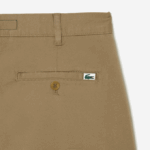 Men Lacoste V0ZN438 Beige CB8 Regular Fit Stretch Organic Cotton Bermuda Shorts - Image 6