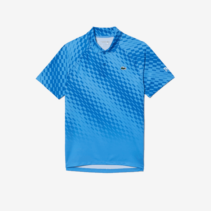 Men Lacoste V0ZN43 Blue YI5 Tennis x Novak Djokovic Player Version Polo - Image 4