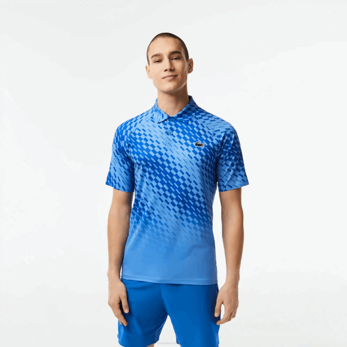 Men Lacoste V0ZN43 Blue YI5 Tennis x Novak Djokovic Player Version Polo - Image 1