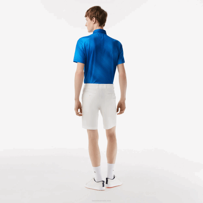 Men Lacoste V0ZN442 White 70V SPORT Lightweight Stretch Golf Shorts - Image 3