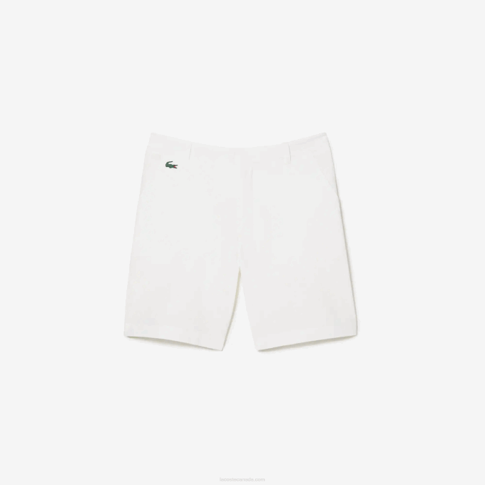 Men Lacoste V0ZN442 White 70V SPORT Lightweight Stretch Golf Shorts - Image 4