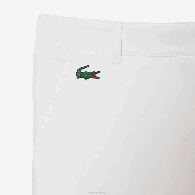 Men Lacoste V0ZN442 White 70V SPORT Lightweight Stretch Golf Shorts - Image 5